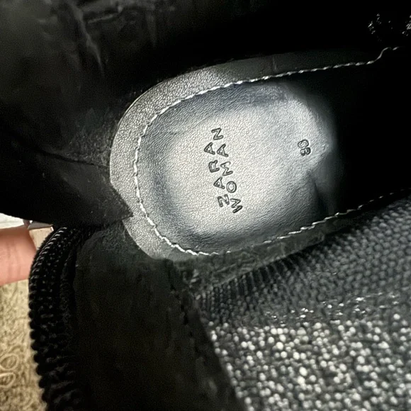 Zara Mesh Pearl Pointed Kitten Heels - Picture 8 of 9